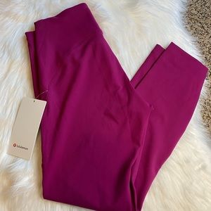 NEW Lululemon Athletica Magenta Instill HR Tight 25” Women’s Size 8